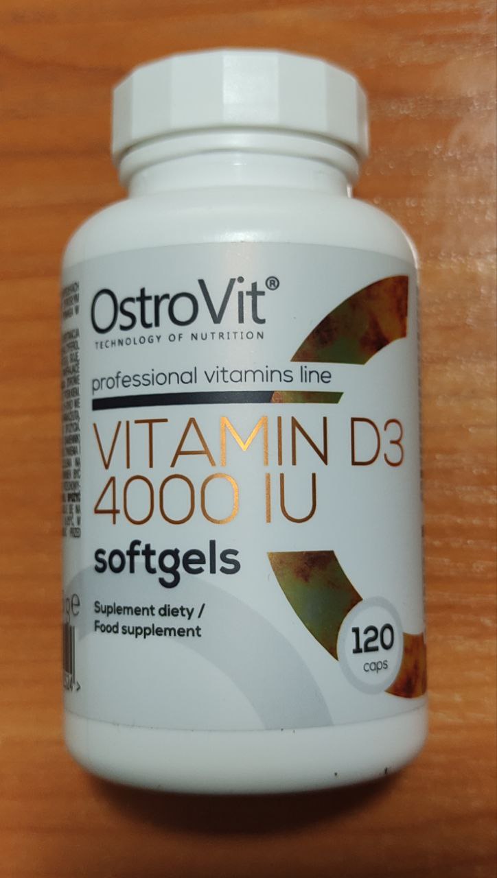 OST-027  (OstroVit Vitamin D3 4000 МЕ капсули 120 tabs)